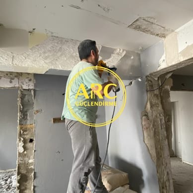 Karbon fiber güçlendirme uygulama detayı 1