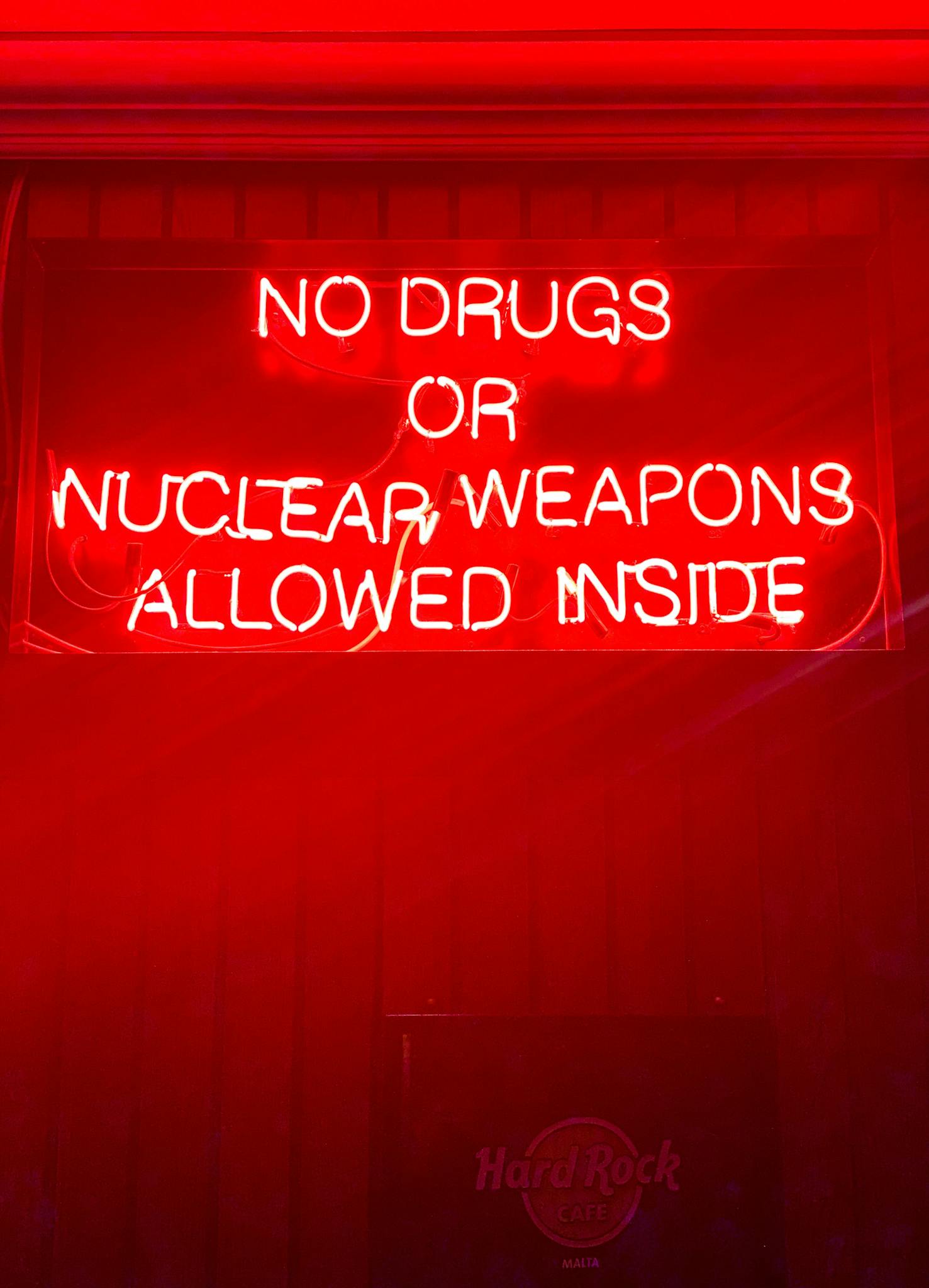 neon light signage on wall